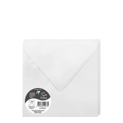 Pollen Envelopes 165x165mm (120gr) WHITE metallic