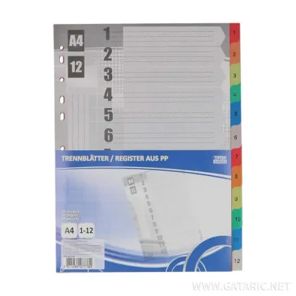 TTO PVC DIVIDER A4  1-12 N. 407776