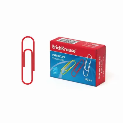 ERICHKRAUSE  33MM PAPER CLIPS COLOURED (100PCS) 24872