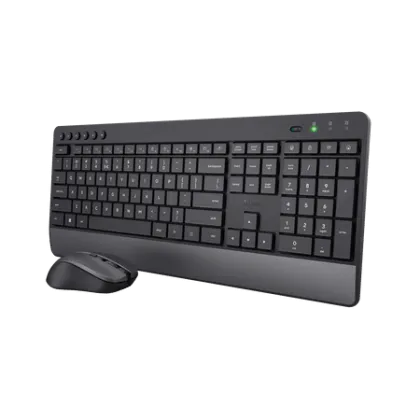 TRUST WIRELESS KEYBOARD &amp; MOUSE TREZO GR BLACK 24918