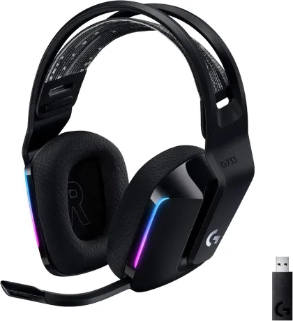 Logitech G733 LIGHTSPEED Gaming Wireless Headset for PC &amp; PS5  Black 981-000864