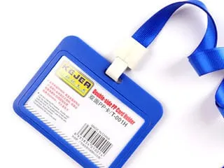 KEJEA ID CARD HOLDER WITH LANYARD BLACK/BLUE  T-665/K-1206