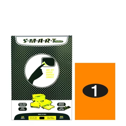 Smart Labels (210x297) 1 label Fluo Orange/100sh