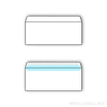 TTO WHITE ENVELOPES 110 X 230 WITHOUT WINDOW 1000 PCS 400285