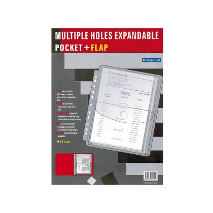 BINDERMAX PVC EXPANDABLE A4  POCKET/HOLES   P-02(PC)