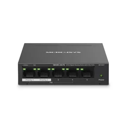 MERCUSYS BY TP-LINK SWITCH 5-PORT 10/100/1000  GIGABIT POE 65W MS105GP