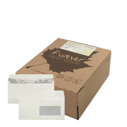 Recycle Envelopes 100% (110x220mm) 80gr.Window