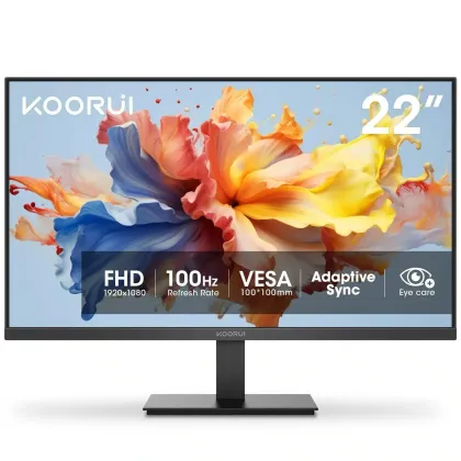 KOORUI MONITOR 21.5"  FHD  100Hz VGA/HDMI 3YW E2212F
