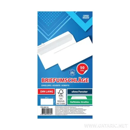 TTO WHITE ENVELOPES 110X230  404134 (UTILITY BILL SIZE) 50PCS
