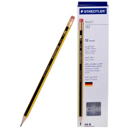 STAEDTLER PENCIL 2HB W/ERASER STD122KP72