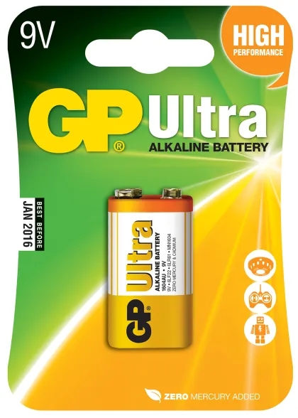GP Ultra Alkaline Battery PP3 9V 656.020UK