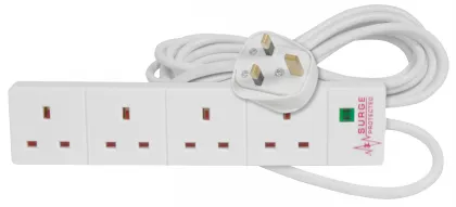 Mercury 4Gang with Surge Protector 2.0m in Polybag 430.009UK