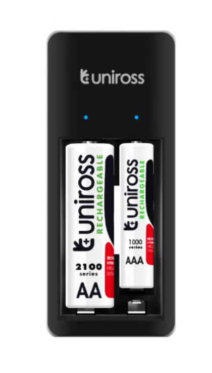 Uniross UCU001A USB Compact Mini Charger with 2x AA 1000 Batteries