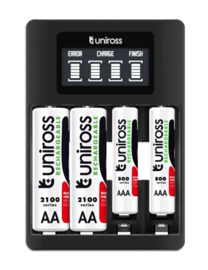 Uniross UCU002 Fast 2hr USB Charger for AA/AAA With LCD Screen
