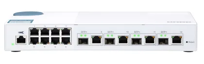 QNAP 12-Port 10GbE Managed Switch with 4x 10GbE SFP+/RJ45 Combo Ports & 8x 1GbE RJ45 Ports QSW-M408-4C