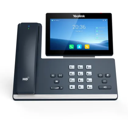 Yealink IP Phone Desktop PoE 7'' Gigabit, Android, Color TouchScreen, Cordless Handset, Expansion, B/T & Wi-Fi T58W Pro