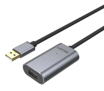 Unitek UCE USB-A 2.0 Active Extension Cable Alum 5.0m Y-271