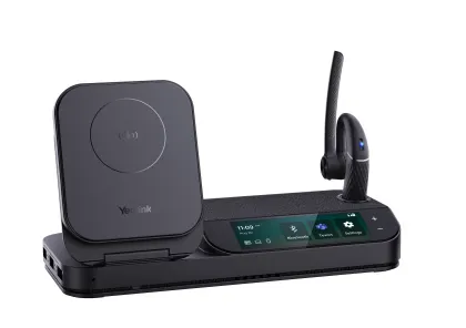 Yealink Headset Wireless Bluetooth 4-Mic NC with Speakerphone & Wireless Charger BH71 Workstation Teams