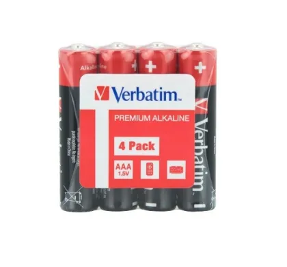 Verbatim Alkaline AAA 4pcs Batteries (Wrap)