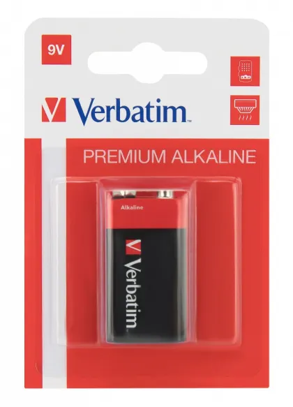 Verbatim Alkaline 9V 1pc Batteries