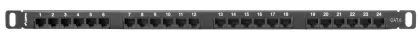 Lanberg Patch Panel 24-Port 0.5U 19" CAT6 UTP Black