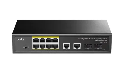 Cudy Switch PoE Gigabit 8PoE + 2GbE + 2SFP Uplink 120W GS1010PS2
