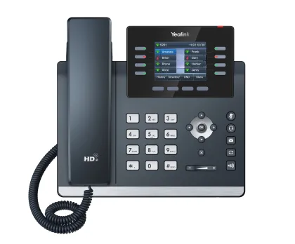 Yealink IP Phone Desktop PoE 2.8'' Gigabit, USB, Expansion, Color Screen, Bluetooth & Wi-Fi T44W