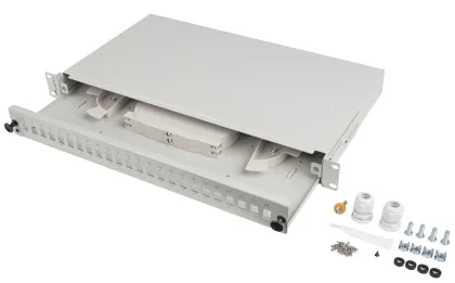Lanberg Fiber Optic ODF for 24xSC Simplex or 24xLC Duplex Adapters R/M Metal Grey