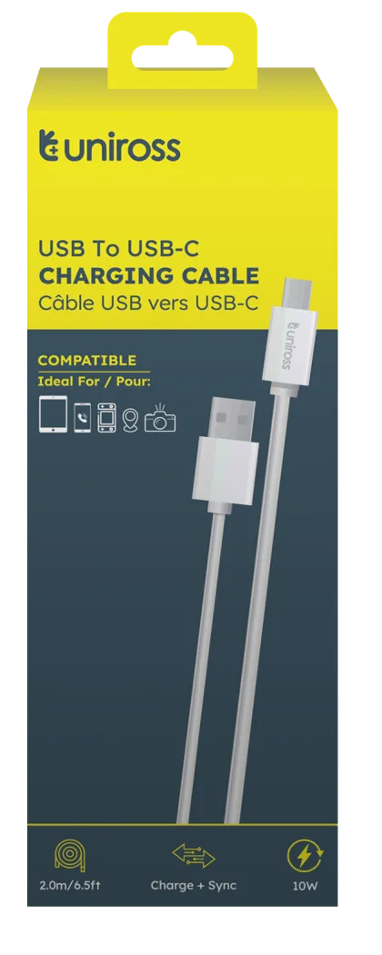 Uniross Cable USB-A to USB-C Cable 2.0m UCA005