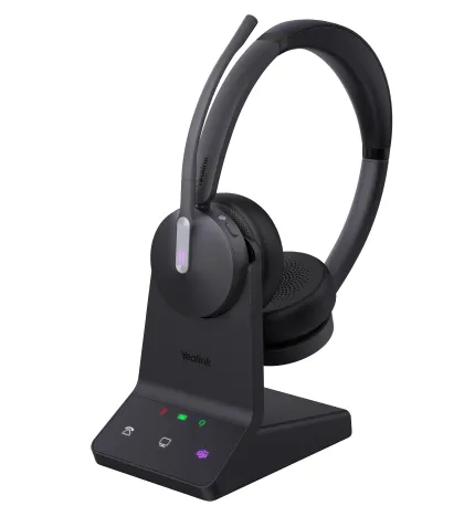 Yealink Headset Wireless Dual-Mode DECT/Bluetooth 3-Mic NC with Basestation WH64 Dual Teams