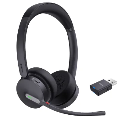 Yealink Headset Wireless Dual-Mode DECT/Bluetooth 3-Mic NC with DECT Dongle WH64 Hybrid Dual Teams