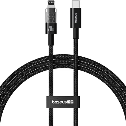 Baseus Cable Lightning to USB-C Gem Series 1.0m 20W Black