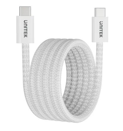 Unitek Magnetic USB-C Cable 100W 1.0m White C1414AWH-1M