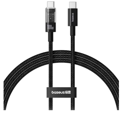 Baseus Cable USB-C to USB-C Gem Series 100W 2.0m Black