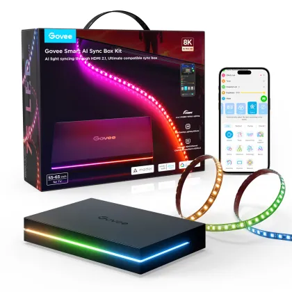 Govee TV AI Sync Box w/Strip Light for 55-65" Max 8K 240HZ (Matter) H8604