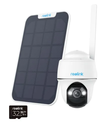 Reolink BP4G G430 5MP PTZ (GO PT Plus) Outdoor Battery Camera Bundle Includes Solar Panel + 32GB SD