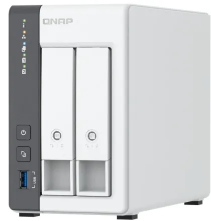 QNAP NAS 2-Bay Tower ARM Quad-Core, 4GB RAM, 2.5GbE & USB One-Touch Copy Button TS-216G