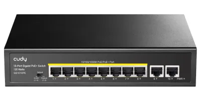 Cudy Switch PoE Gigabit 8PoE + 2GbE Uplink 120W GS1010PE