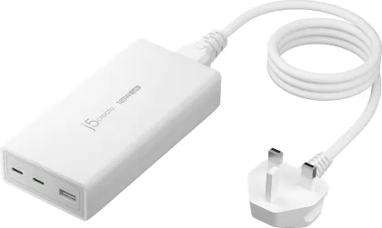 j5create 185W Laptop GaN Charger PD3.1 2xUSB-C/1xUSB-A (UK Plug) JUP37185W