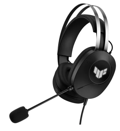 ASUS Gaming Headset TUF Gaming Wired USB-A Lightweight Design TeamSpeak-Certified Microphone TUF Logo Lighting H1 Gen II A302 Black