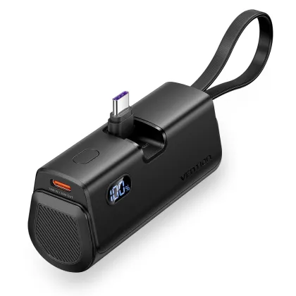 Vention Powerbank 4800mAh 22.5W Foldable USB-C Black FHQB0