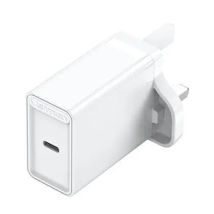 Vention Charger Wall 30W 1xUSBC UK Plug White FAIW0-UK