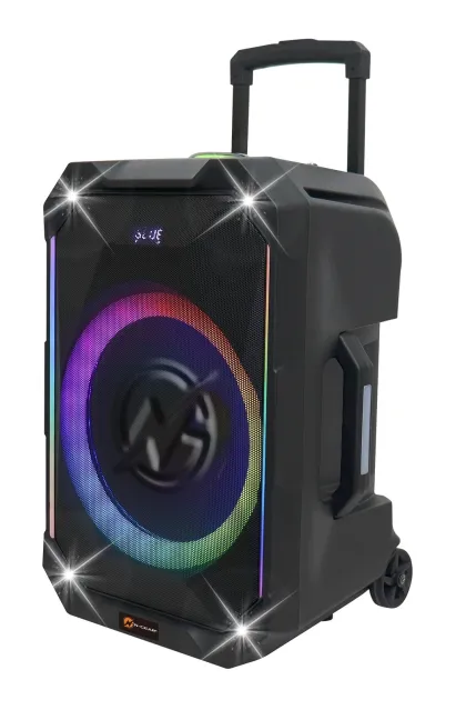 N-Gear FLASH1040 10'' Portable Karaoke Speaker with 1x Wireless Mic LED Lights USB & BT