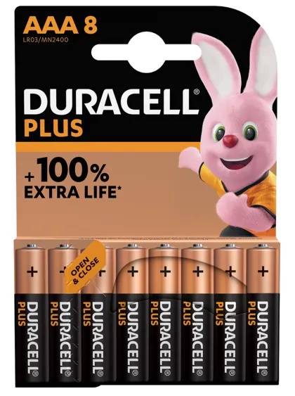 Duracell Alkaline AAA (8pcs) Plus
