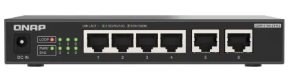 QNAP 6-Port Multi-Gig Unmanaged Switch with 4x 2.5GbE & 2x 10GbE RJ45 Ports QSW-2104-2T-R2