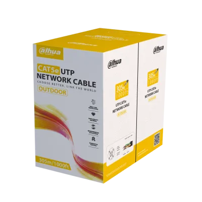 Dahua CAT5e OFC Cable 305m 0.50mm Outdoor Black PFM920-5EU
