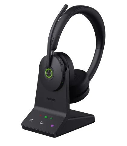 Yealink Headset Wireless Dual-Mode DECT/Bluetooth 4-Mic NC with ANC & Basestation WH68 Teams