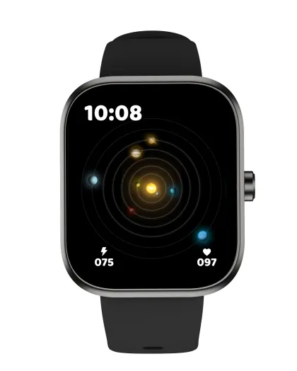 HiFuture LUME PRO Black Sport SmartWatch with AMOLED Always-On Display, Wireless Calling, 7 Day Battery, 1 ATM