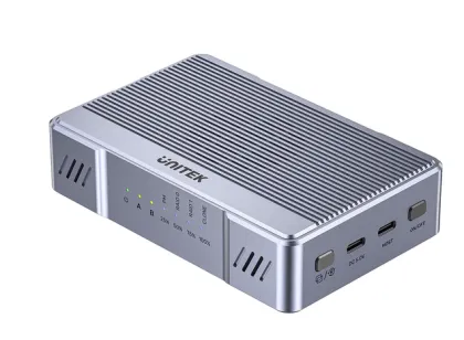 Unitek SolidForce 20Gbps 2-Bay USB-C External M2 SSD Enclosure with RAID S1247A