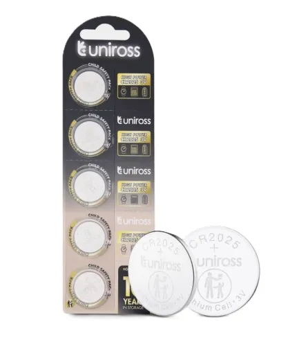 Uniross Lithium-Button Cell CR2025HP High Power (5pack)